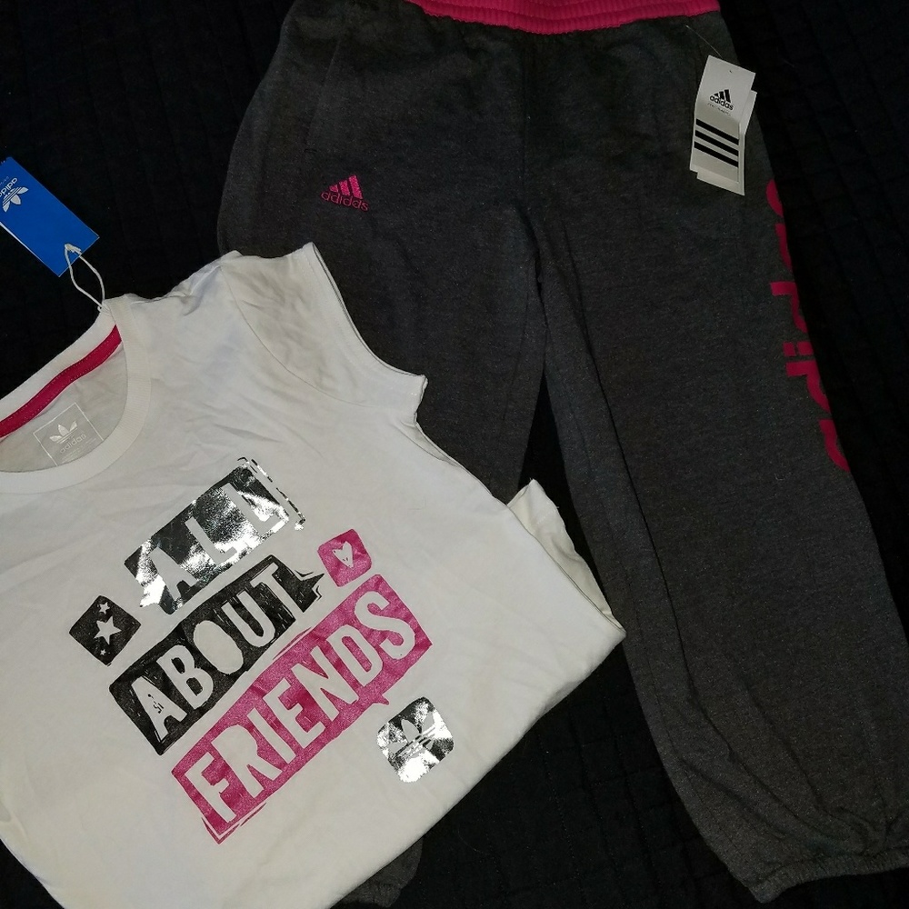 Girls Adidas athletic set